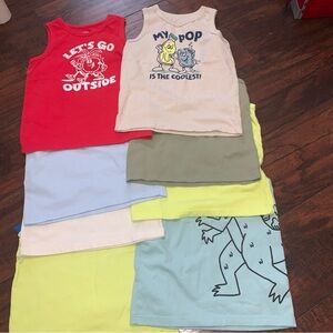 Garanimals Kids Tank Tops - Red, Beige, Light Blue, Green